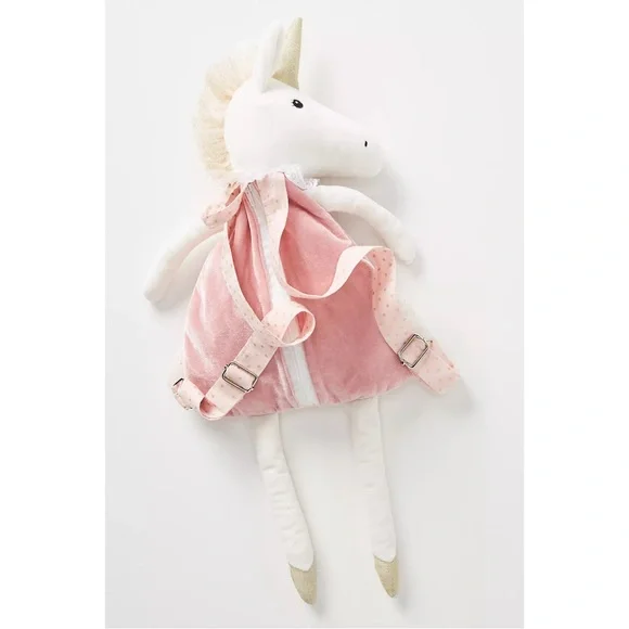 Anthropologie Mable Ballerina Backpack Pink Unicorn NWT - Picture 3 of 14